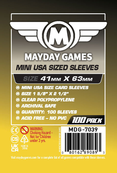 Mini USA Card Sleeves (41x63mm) Standard 7039 or Premium 7075 - for just $2! 