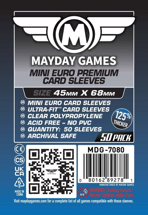 Mini Euro Card Sleeves (45x68mm) Standard 7035 or Premium 7080 - for just $2! 
