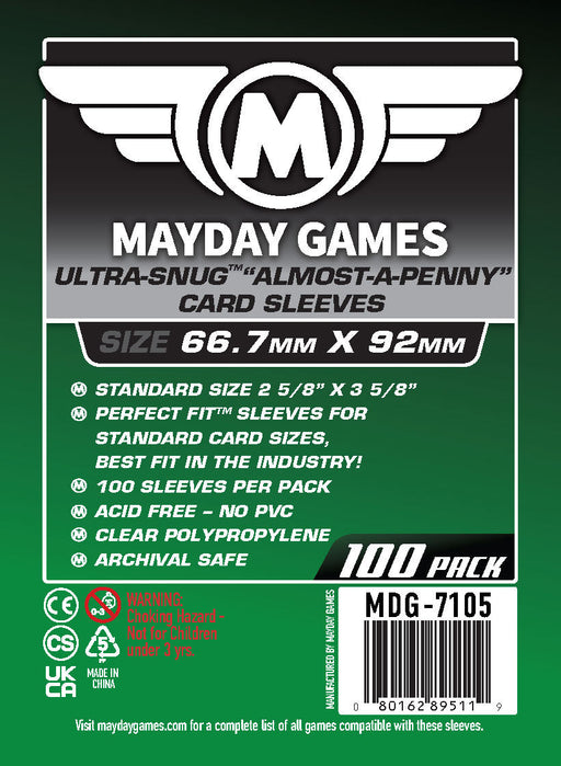 "Almost-A-Penny" Game Card Sleeves (2 5/8 x 3 5/8in) - for just $1.75! 