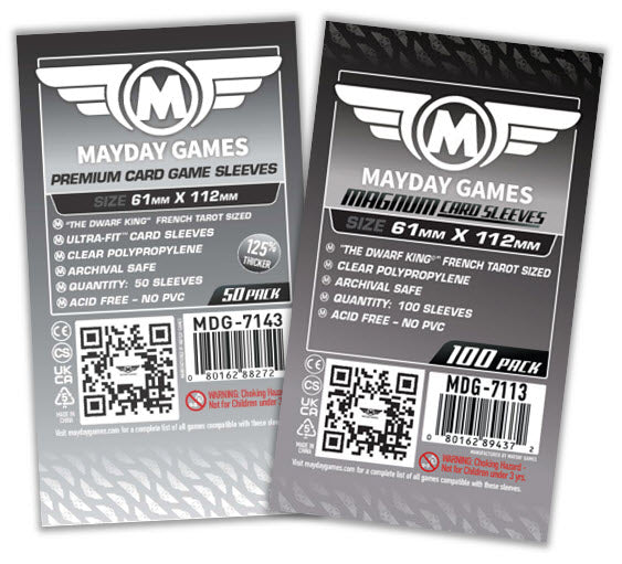 "Dwarf King" Compatible French Tarot Card Sleeves - Magnum (61x112mm) - for just $4! 