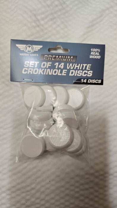 14 Crokinole Discs + 1 Peg in our Premium Version 10 Colors to Choose From! - for just $9.95! 