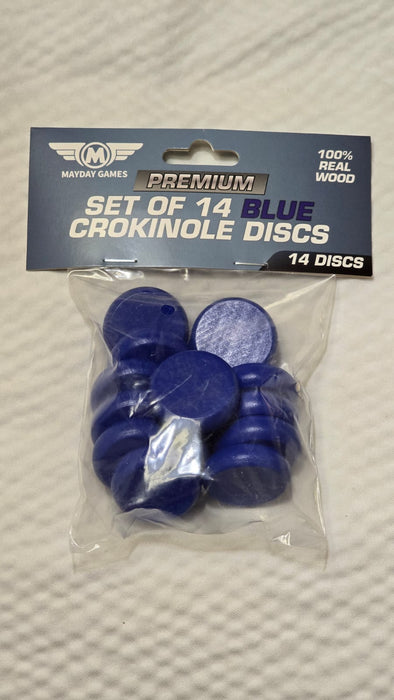 14 Crokinole Discs + 1 Peg in our Premium Version 10 Colors to Choose From! - for just $9.95! 