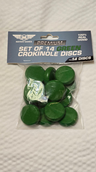 14 Crokinole Discs + 1 Peg in our Premium Version 10 Colors to Choose From! - for just $9.95! 