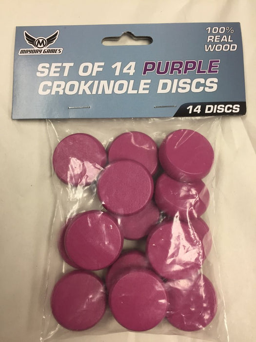 14 Crokinole Discs + 1 Peg in our Premium Version 10 Colors to Choose From! - for just $9.95! 