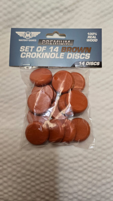 14 Crokinole Discs + 1 Peg in our Premium Version 10 Colors to Choose From! - for just $9.95! 