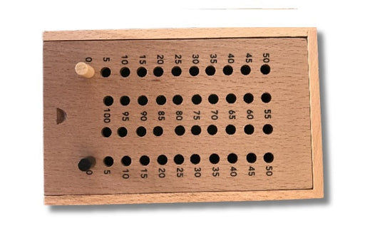 ELITE Magnetic Clasp Storage Box With  4 Pegs; Scoring Track for Crokinole NO DISCS (2024 Version) - for just $19.95! 