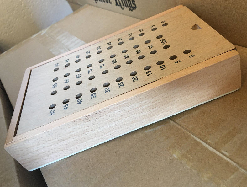 ELITE Magnetic Clasp Storage Box With  4 Pegs; Scoring Track for Crokinole NO DISCS (2024 Version) - for just $19.95! 