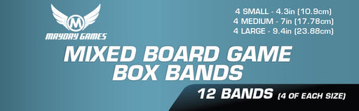 12 Pack of Mixed Board Game Box Bands (4 of each Small, Medium, Large) - for just $10! 