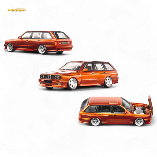 Mortal BMW E30 Crock - Openable Hood - Cambered in Sunset Orange 1:64 - for just $39.99! 