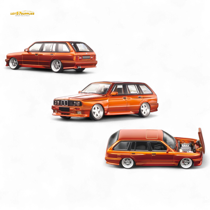 Mortal BMW E30 Crock - Openable Hood - Cambered in Sunset Orange 1:64 - for just $39.99! 