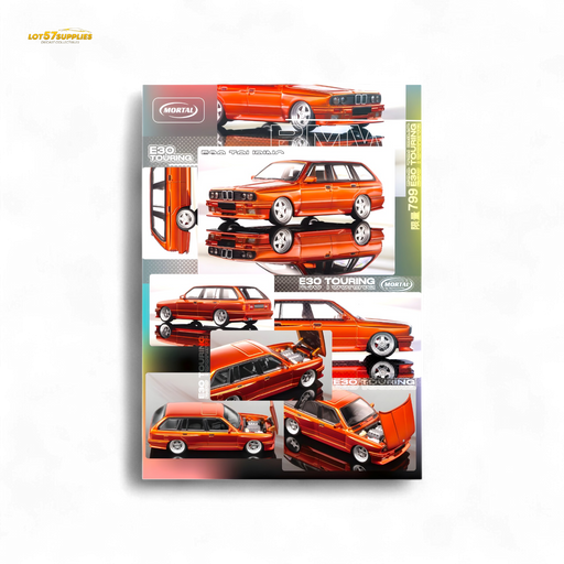 Mortal BMW E30 Crock - Openable Hood - Cambered in Sunset Orange 1:64 - for just $39.99! 
