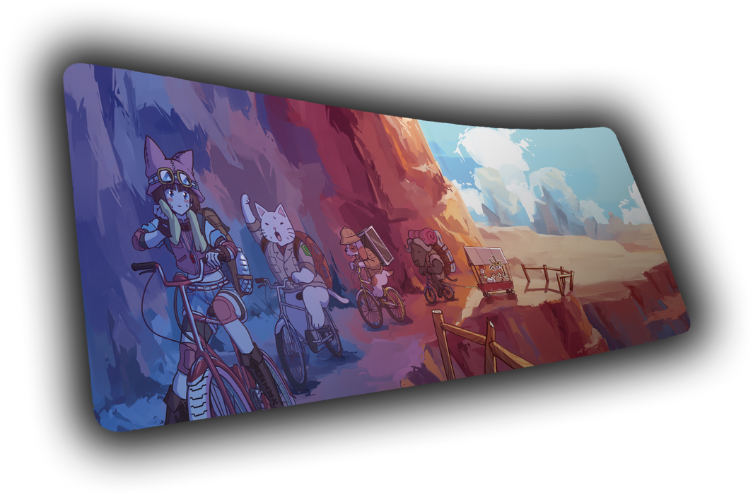 "Meowtain Expedition" — Catscapades Deskmat - for just $49.95! 