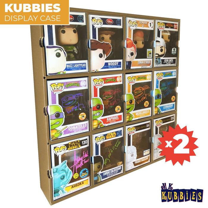 KUBBIE ECO BROWN (3x4) - In Box Display Case for Funko Pops, Wall Mountable & Stackable Pop Shelf (Cardboard) - for just $39.99! 
