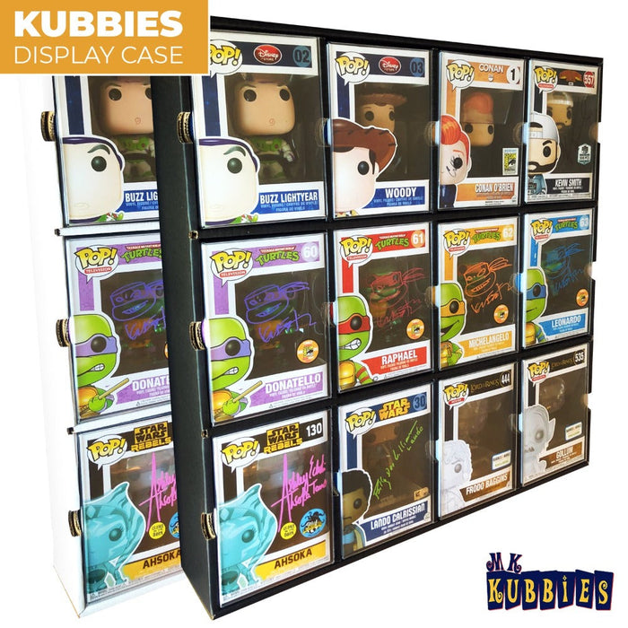 KUBBIE DLX BLACK (3x4) - In Box Display Case for Funko Pops, Wall Mountable & Stackable Pop Shelf (Cardboard) - for just $34.99! 