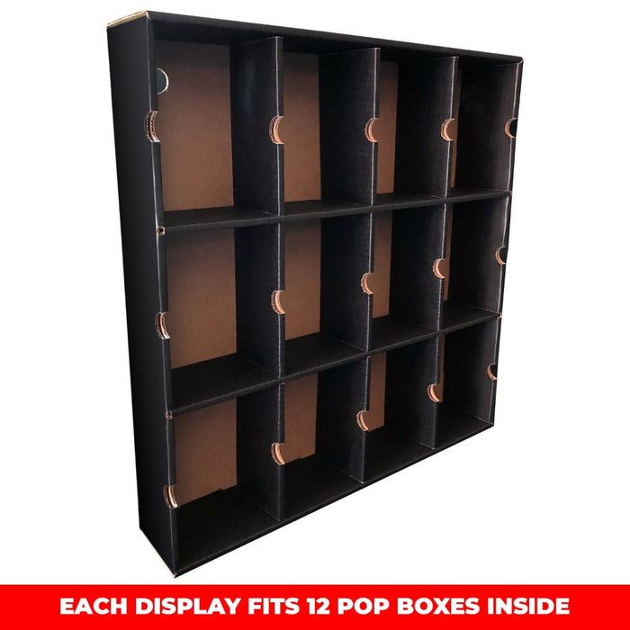 KUBBIE DLX BLACK (3x4) - In Box Display Case for Funko Pops, Wall Mountable & Stackable Pop Shelf (Cardboard) - for just $34.99! 