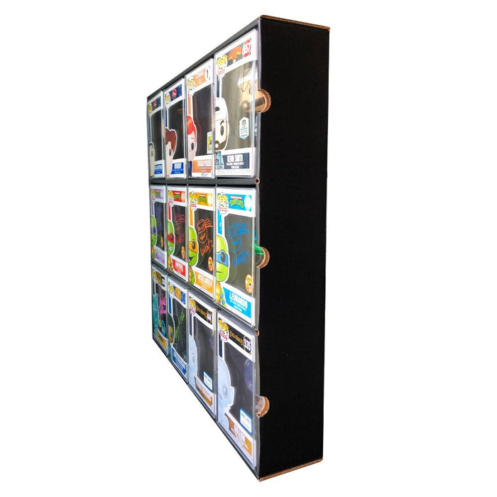 KUBBIE DLX BLACK (3x4) - In Box Display Case for Funko Pops, Wall Mountable & Stackable Pop Shelf (Cardboard) - for just $34.99! 