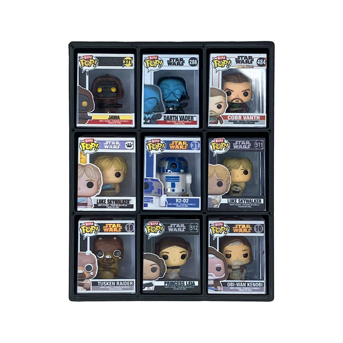 BITTY KUBBIE BLACK (3x3) - Display Case for Funko Bitty Pops, Wall Mountable & Stackable Pop Shelf (3D Printed) - for just $16.99! 
