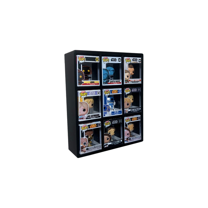BITTY KUBBIE BLACK (3x3) - Display Case for Funko Bitty Pops, Wall Mountable & Stackable Pop Shelf (3D Printed) - for just $16.99! 