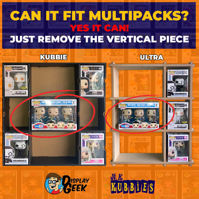 KUBBIE SLIM WHITE (1x7) - In Box Display Case for Funko Pops, Wall Mountable & Stackable Pop Shelf (Cardboard) - for just $24.99! 