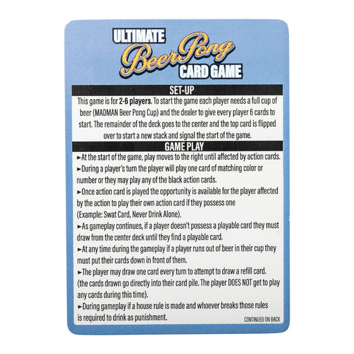 Mad Man: Ultimate Beer Pong Card Game - for just $17! 