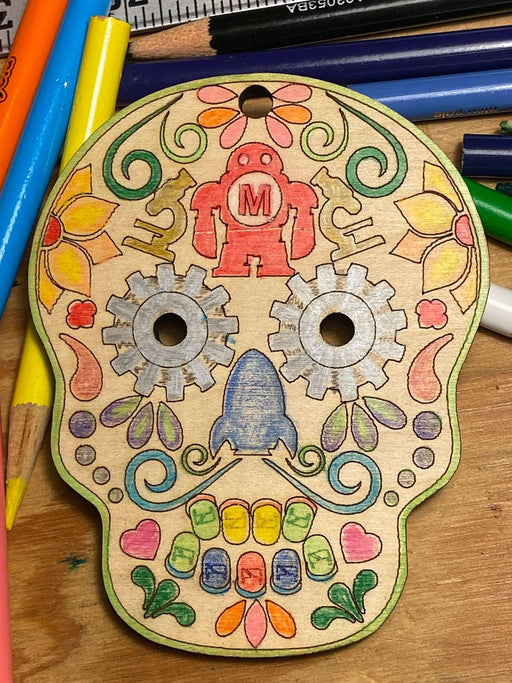 LED Wooden Maker Sugar Skull Kit - for just $7! 