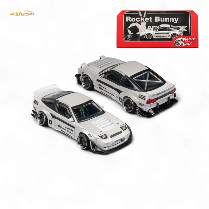 MicroTurbo Custom 180SX - Pandem Rocket Bunny White 1:64 - for just $46.99! 