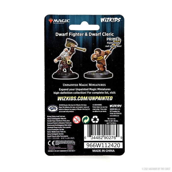 Magic: the Gathering - Unpainted Miniatures - Dwarf Fighter & Dwarf Cleric - for just $5.99! 