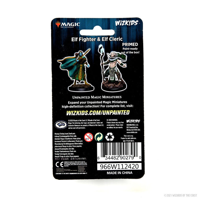 Magic: the Gathering - Unpainted Miniatures - Elf Fighter & Elf Cleric - for just $5.99! 