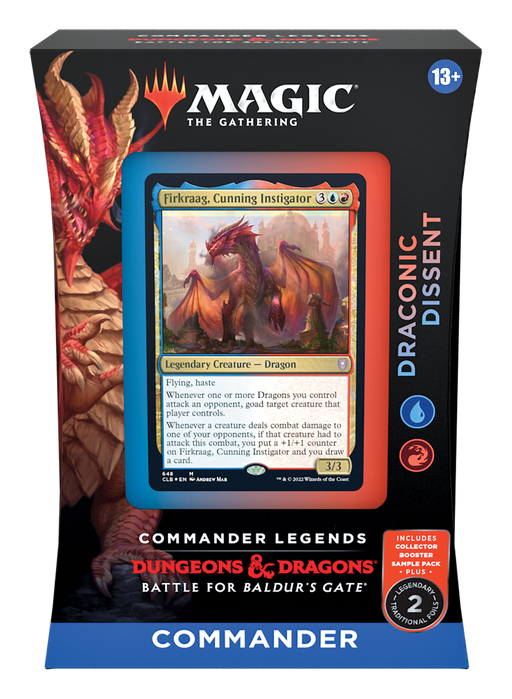 Magic: the Gathering - Commander Legends: Battle for Baldur's Gate Commander Deck - Draconic Dissent (Blue-Red-Blue) - for just $55! 