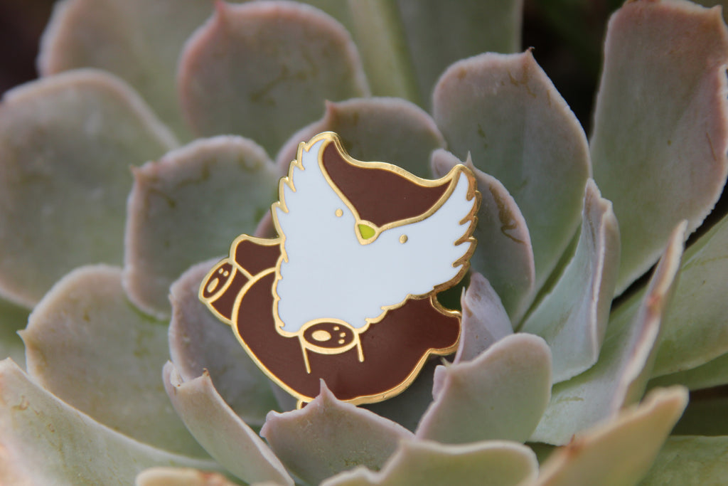 Baby Bestiary: Owlbear Enamel Pin - Tumbling - for just $12! 