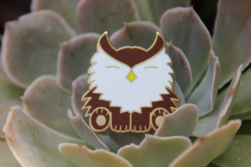 Baby Bestiary: Owlbear Enamel Pin - Fluffy - for just $12! 