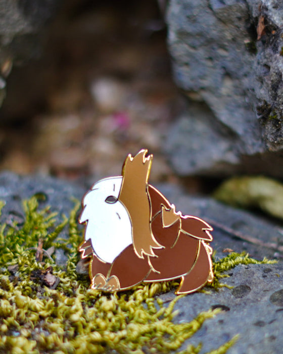 Baby Bestiary: OwlbearDragon Enamel Pin - Scatching - for just $12! 
