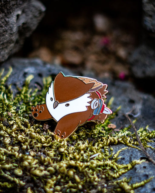 Baby Bestiary: Owlbear Fighter Enamel Pin - Bounding - for just $12! 