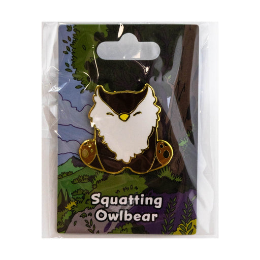 Baby Bestiary: Owlbear Enamel Pin - Squatting - for just $12! 