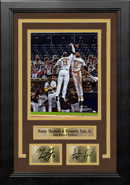 Manny Machado & Fernando Tatis, Jr. San Diego Padres 8" x 10" Framed Photo with Engraved Autographs - for just $79.99! 