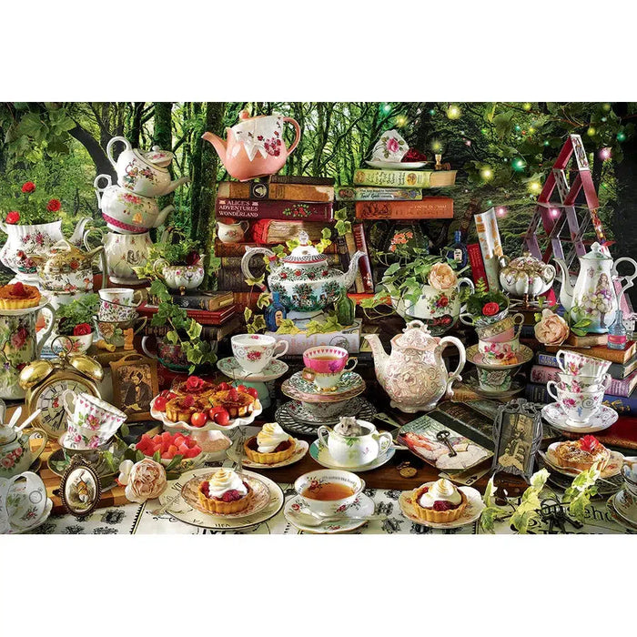 Mad Hatter's Tea Party 2000 Piece Jigsaw Puzzle Cobble Hill - for just $29.99! 
