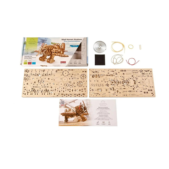 Mad Hornet Airplane 3D Wood Model Kit UGEARS - for just $64.99! 