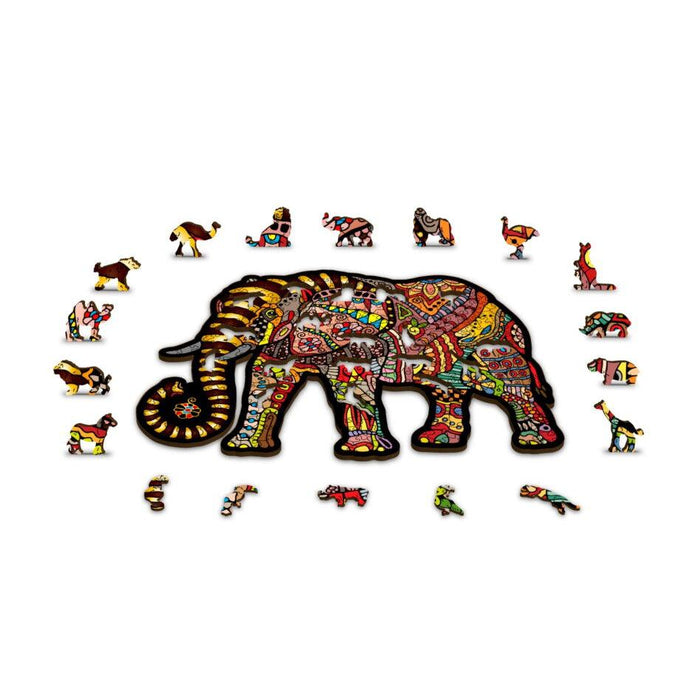 Magic Elephant 245 Piece Wood Jigsaw Puzzle Wooden City - for just $23.99! 