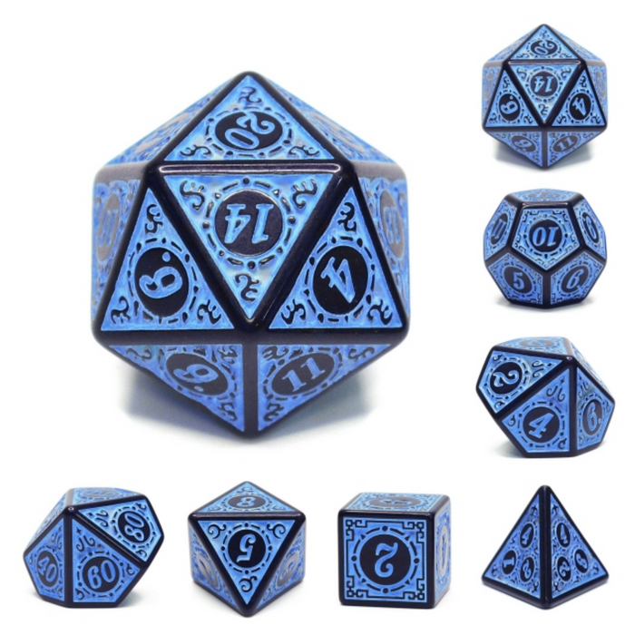 Magic Flame - Blue RPG Dice Set - for just $11.90! 