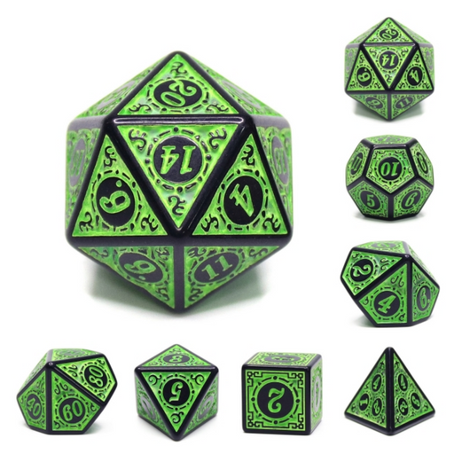 Magic Flame - Green RPG Dice Set - for just $11.99! 