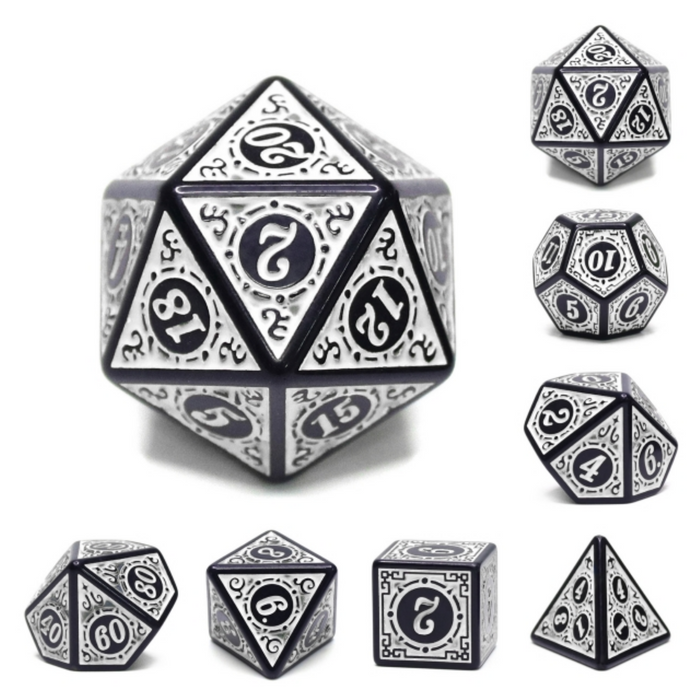 Magic Flame - White RPG Dice Set - for just $10.99! 