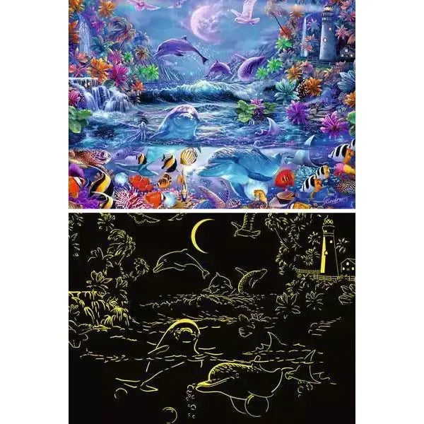 Magical Moonlight 500 Piece Glow in the Dark Jigsaw Puzzle Ravensburger - for just $19.99! 