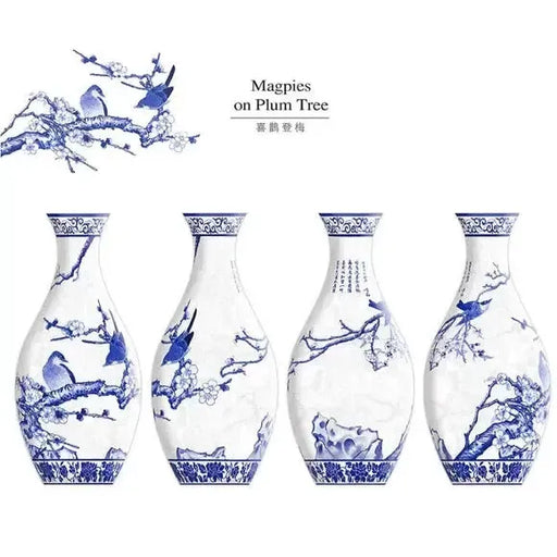 Magpies on Plum Tree Vase 160 Piece 3D Plastic Jigsaw Puzzle PieceRelax - for just $32.99! 