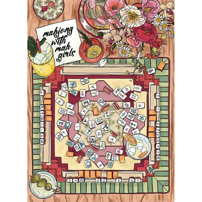 Mahjong with Mah Girls 1000 Piece Soft Touch Jigsaw Puzzle Ellembee - for just $24.99! 