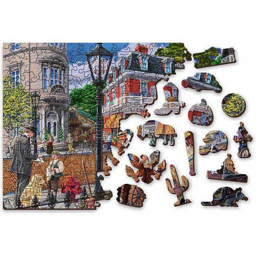 Main Street 200 Piece Wood Jigsaw Puzzle Wooden City - for just $19.99! 