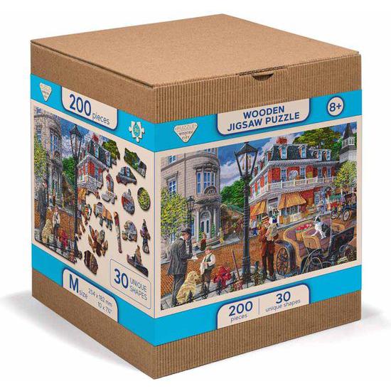 Main Street 200 Piece Wood Jigsaw Puzzle Wooden City - for just $19.99! 