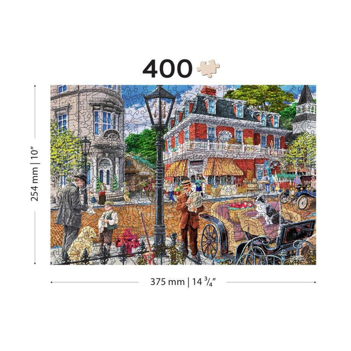 Main Street 400 Piece Wood Jigsaw Puzzle Wooden City - for just $24.99! 