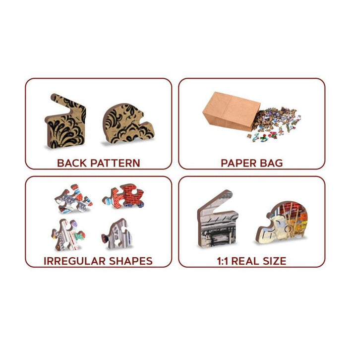 Main Street 400 Piece Wood Jigsaw Puzzle Wooden City - for just $24.99! 