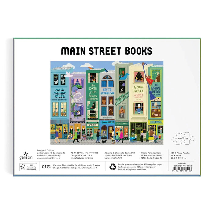Main Street Books 1000 Piece Jigsaw Puzzle Galison - for just $19.99! 