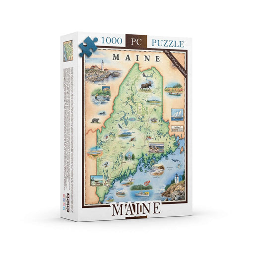 Maine 1000 Piece Jigsaw Puzzle Xplorer Maps - for just $24.99! 